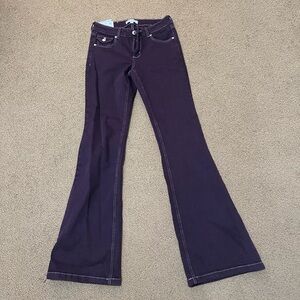 Purple flare jeans